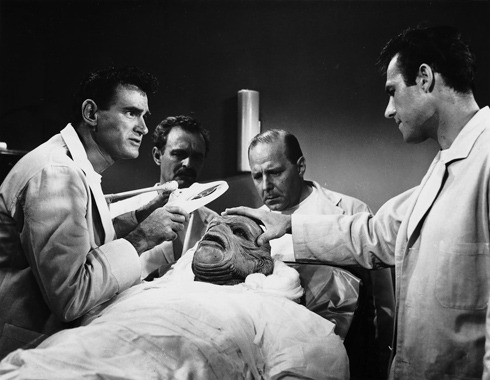 Scientists examine the Creature