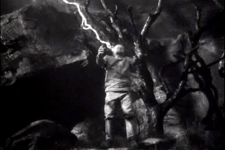 Lon Chaney gets recharged as the Frankenstein Monster