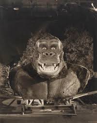The full-size Kong head backstage at RKO Studios 1932