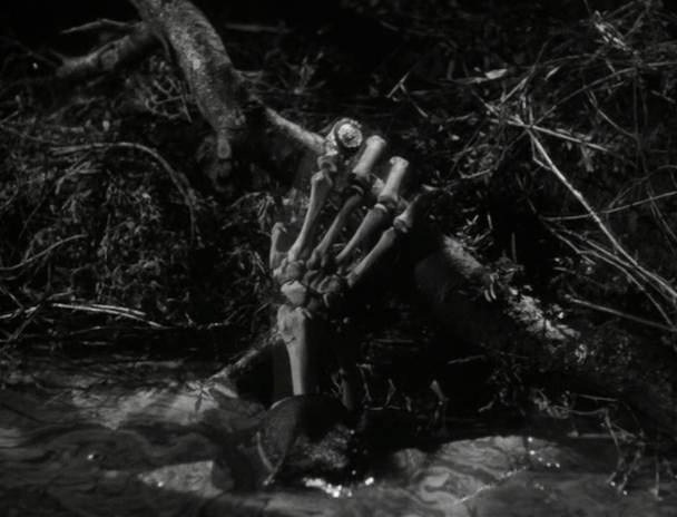 Dracula's remains, with the ring.