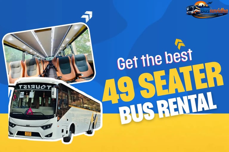 49 seater luxury bus interior and exterior view