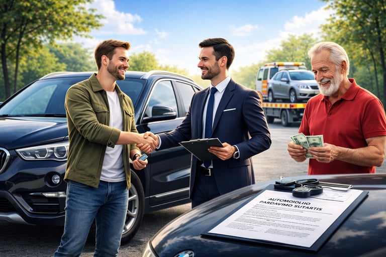 Automobilių supirkimas Lietuvoje – atsiskaitymas ir automobilio pardavimo procesas