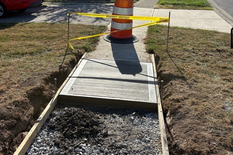 sidewalk and walkway repair in Indianapolis