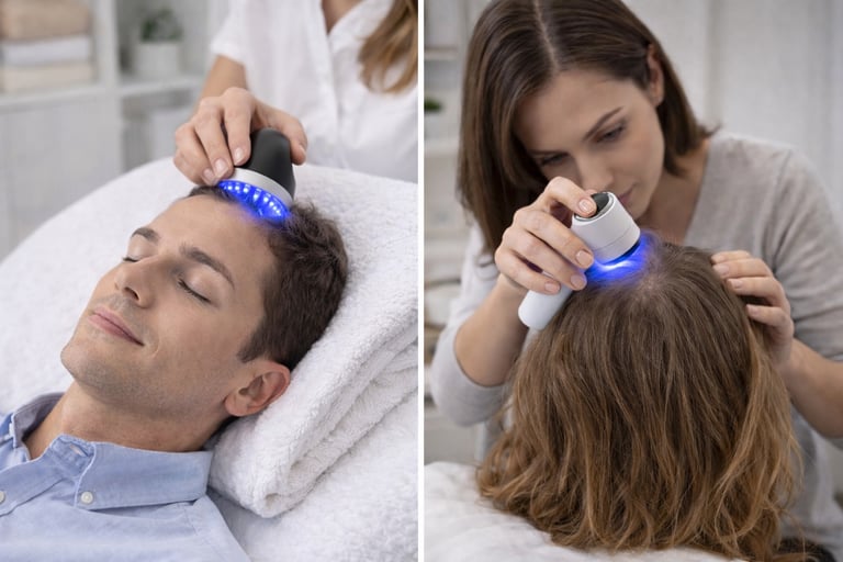 Haaranalyse und Behandlung für Haarwachstum