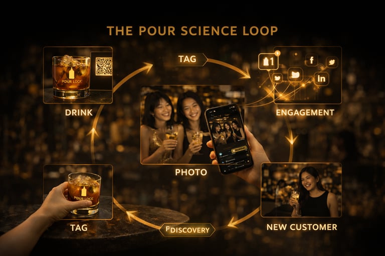 pour science loop showing customer interaction and growth stages