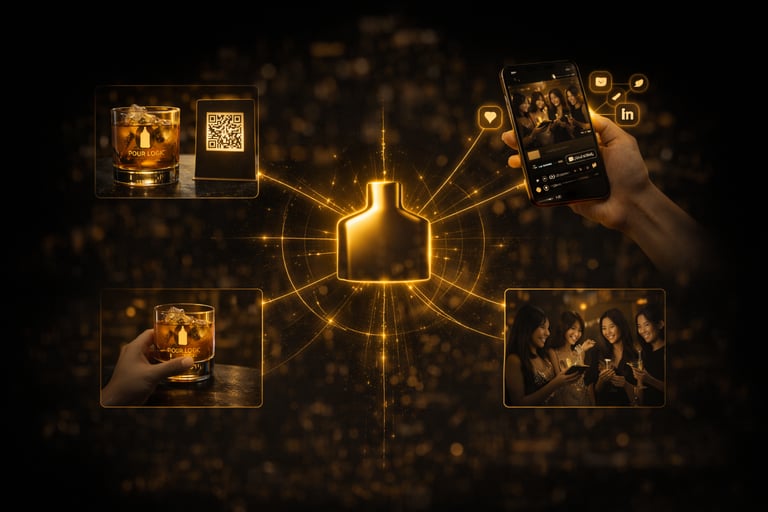 hospitality engagement graphic showing connected phone interaction