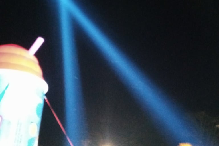 Searchlights at 7 Eleven stores