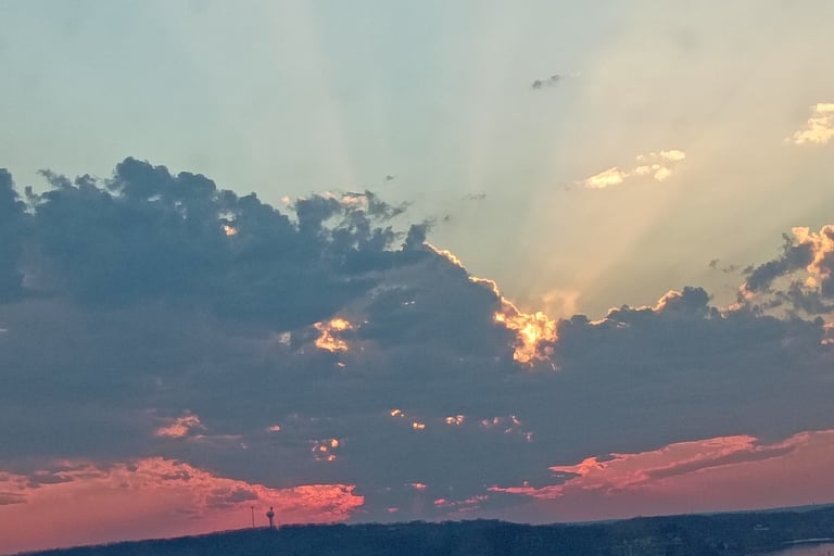 TYPICAL SUNSET VIEW FROM OUR SHORELINE