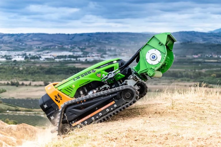 Green Climber LC 600 Pro Model climbing up steep slope