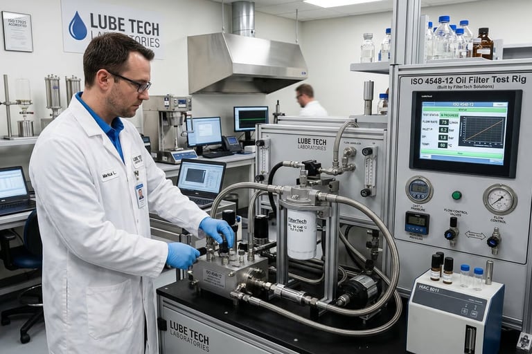 Professional quality control laboratory ISO 4548-12 oil filter testing equipment hydraulic test bench