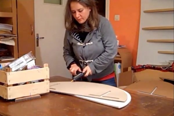 Table en demi lune plateau