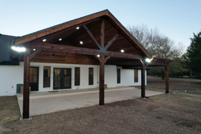 Modern Dark Wood Patio