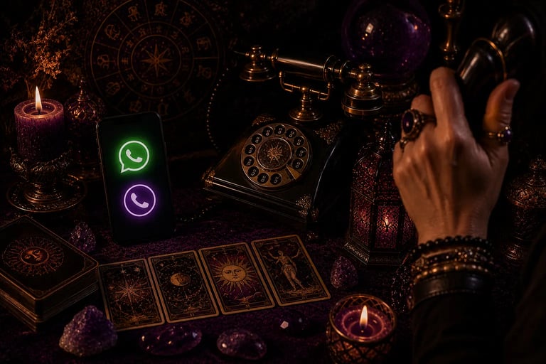 Serviços esotéricos profissionais por telefone e WhatsApp