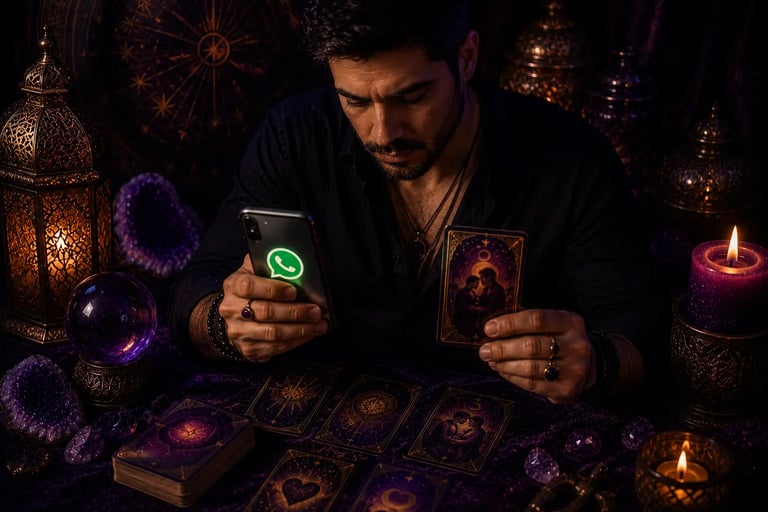 Tarólogo profissional para consulta de Tarot ao vivo pelo WhatsApp