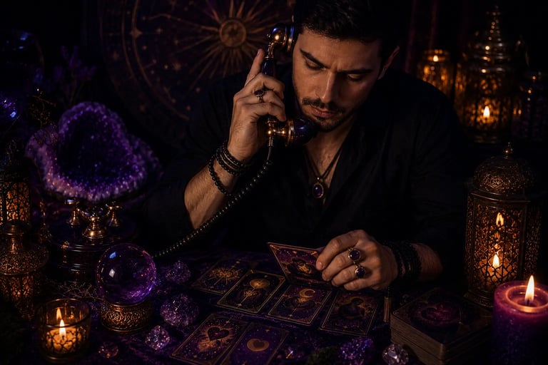 Tarólogo profissional para consulta de tarot por telefone e celular