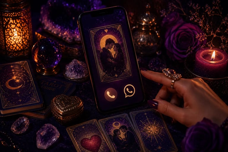 Consulta de Tarot por celular e atendimento via WhatsApp ao vivo