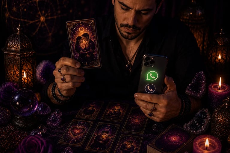 Consulta online de Tarot do amor pelo WhatsApp com atendimento ao vivo