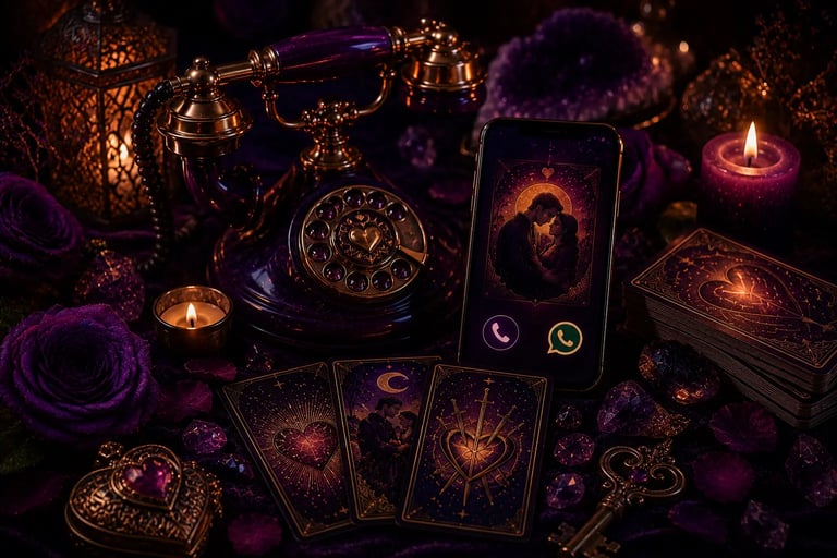 Consulta de Tarot do amor por telefone e atendimento via WhatsApp