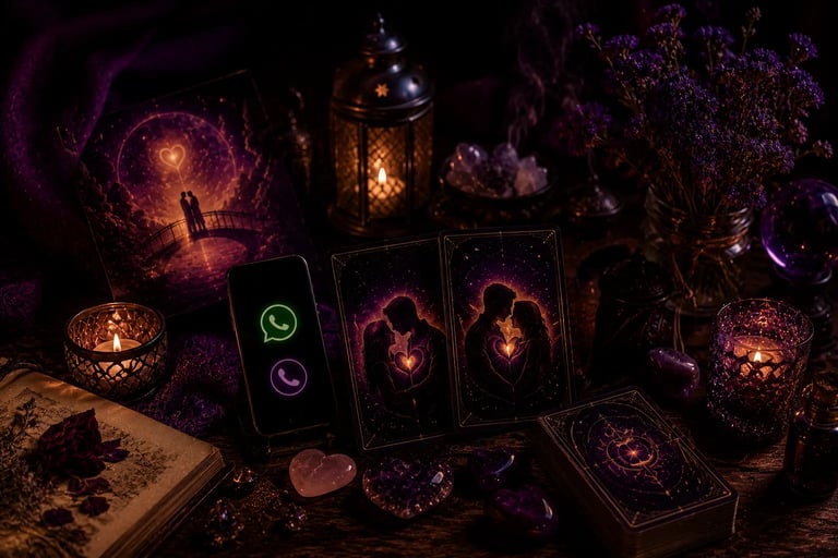 Consulta de Tarot para reconciliação amorosa e união de casal por telefone ou WhatsApp
