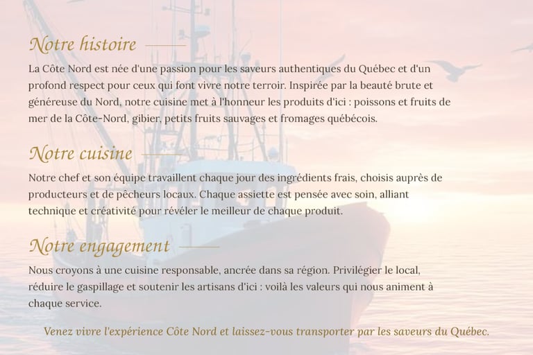 site pour restaurant