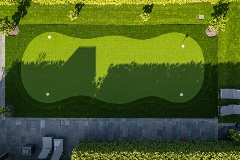 Backyard putting green with 11 stimp speed in Parkland, Florida