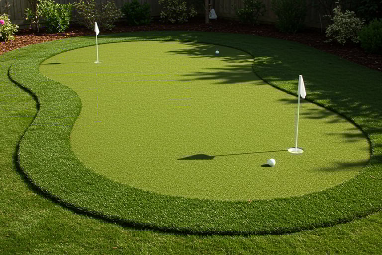 PGA quality backyard putting green in Palm Beach, FL.