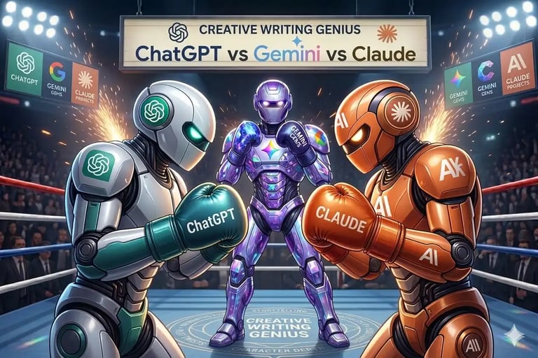 Claude vs ChatGPT vs Gemini for creative writing 2026 comparison
