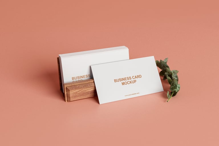 Porte-cartes de visite en bois