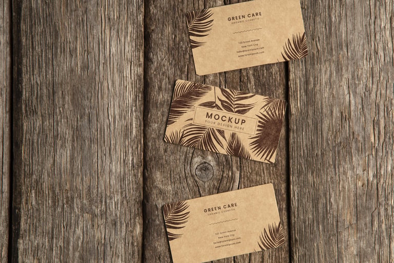 Carte de visite papier kraft