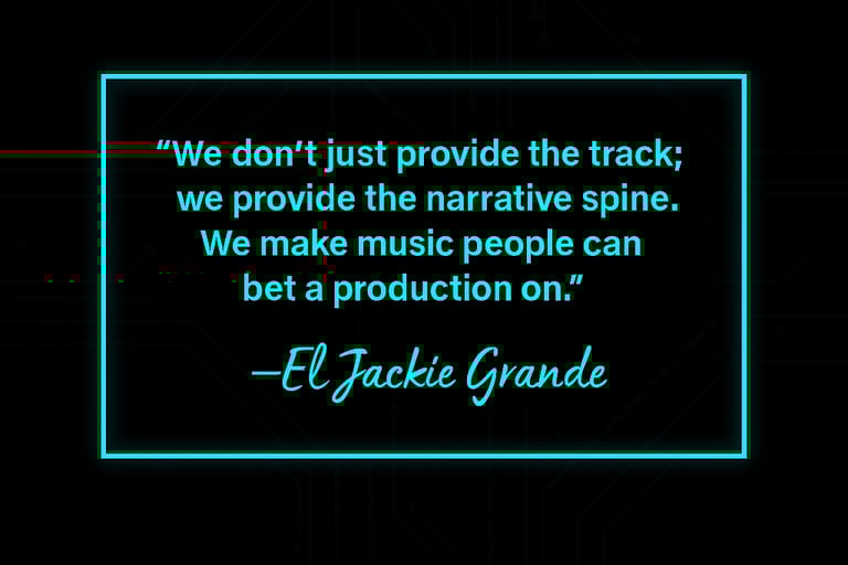 Quote: “We don’t just provide the track; we provide the narrative spine.” — El Jackie Grande