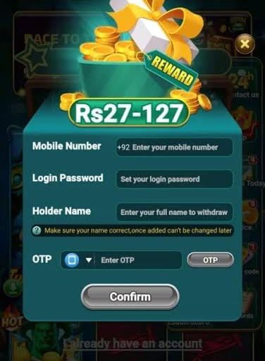 Spin Win PK slot game in Pakistan with 100 percent cashback and low withdrawal