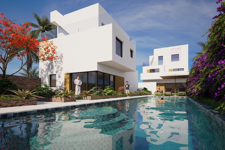 Type B - ground level, first floor & roof terrace
