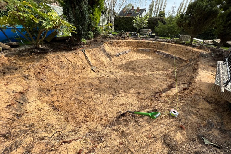 pond liner change, pond repairs with liner change, lifetime ponds ltd