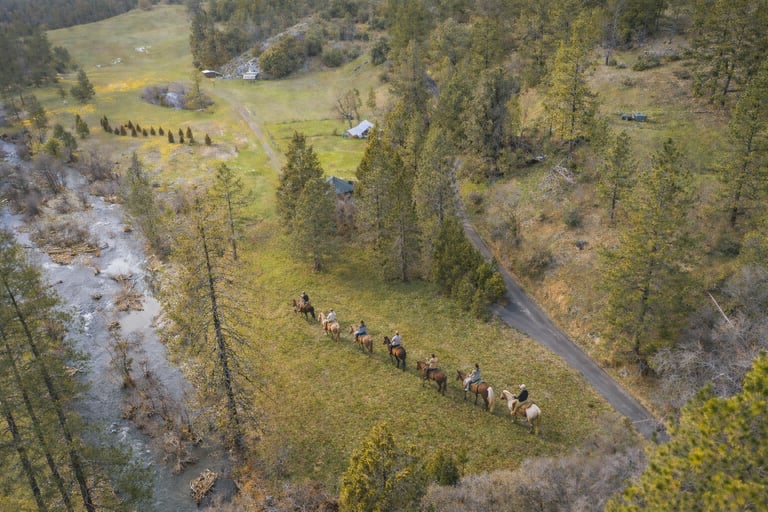 Horseback riding through Kowana Valley