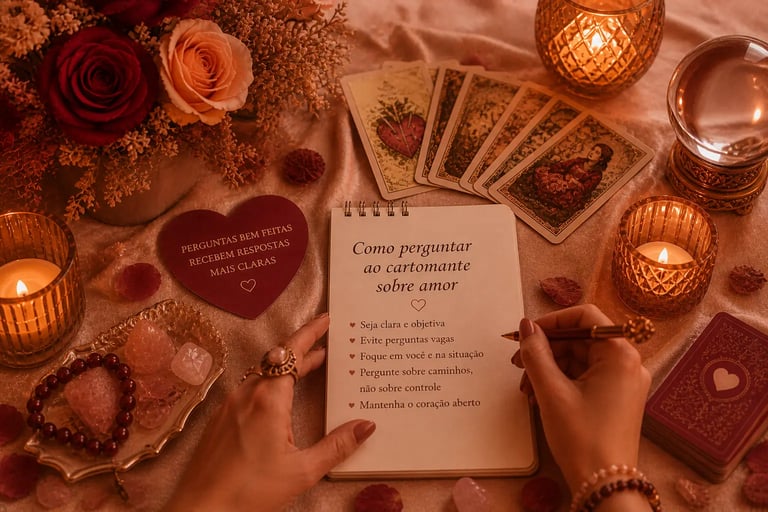 Guia de como perguntar ao cartomante sobre amor para obter respostas claras e desbloquear caminhos