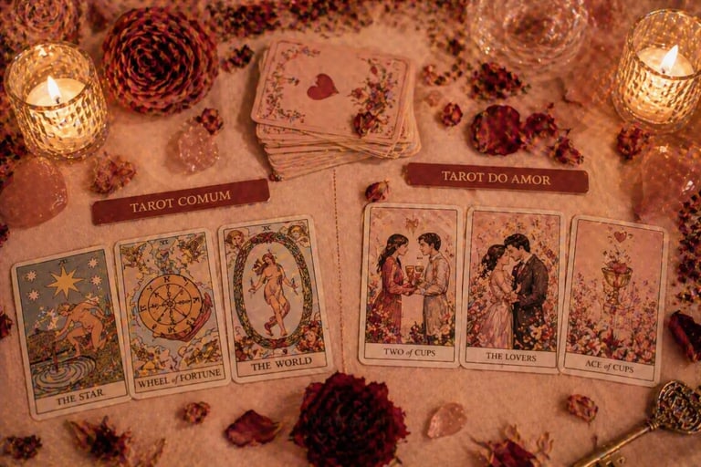 Comparação entre a cartomancia geral e a especialização em tarot do amor 