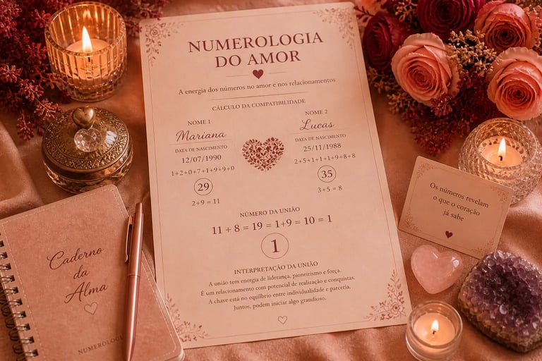 Consulta online de numerologia do amor para análise de compatibilidade através do nome