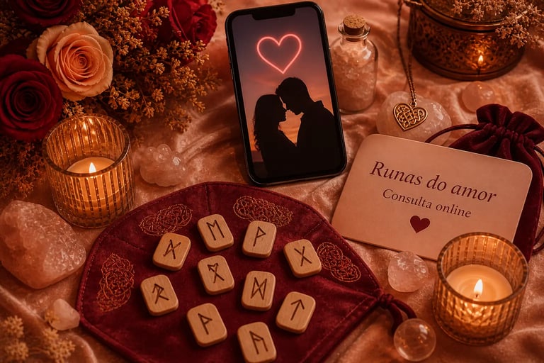Consulta online de runas do amor com pedras nórdicas e das bruxas para aconselhamento espiritual