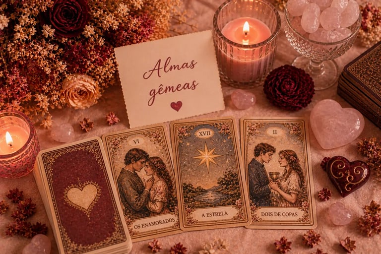 Consulta online de tarot das almas gêmeas para identificar conexões espirituais