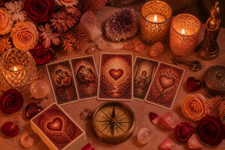 Consulta de tarot do amor com conselho amoroso online para orientação sobre vida afetiva e relaciona