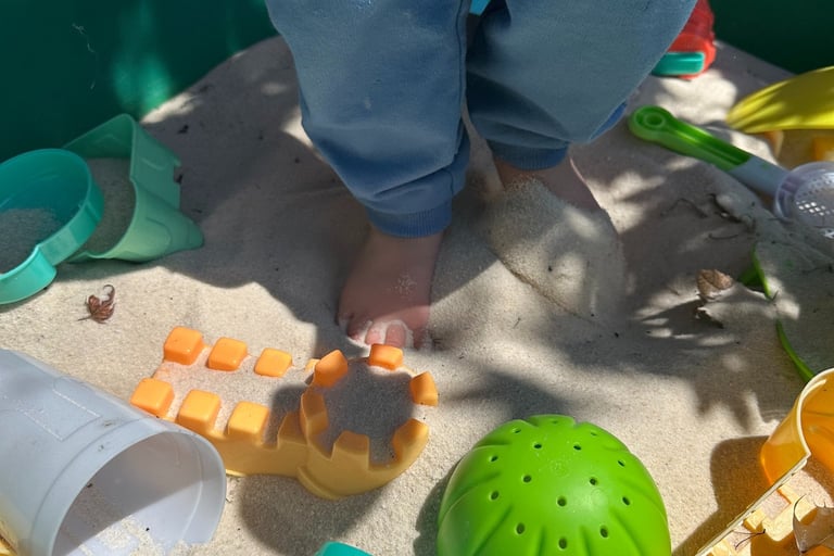 Toddler Outdoor Play in Sandbox
