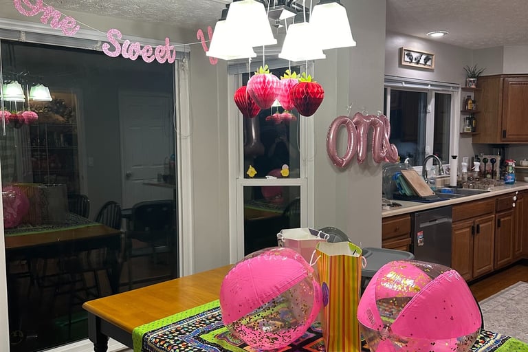 strawberry birthday theme decorations baby first birthday setup
