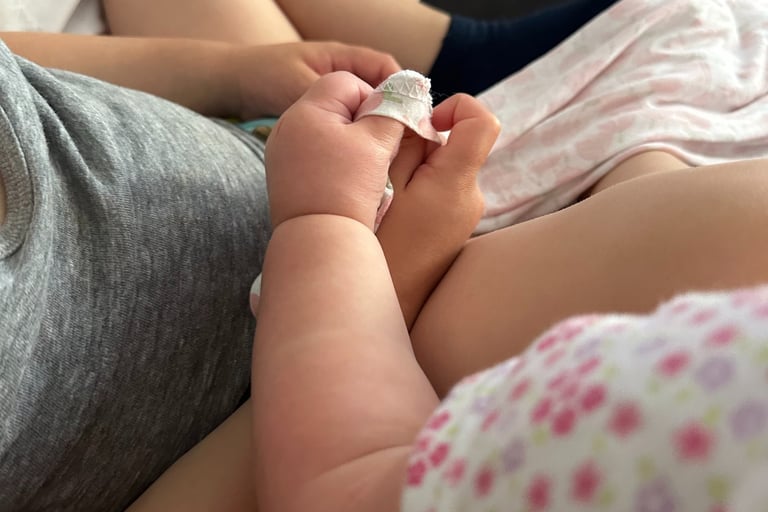 Siblings Holding Hands