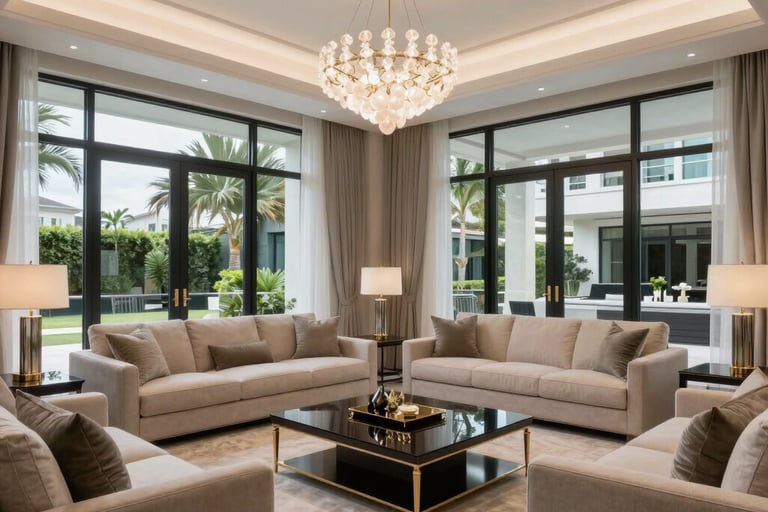 Bright living room with modern inventory