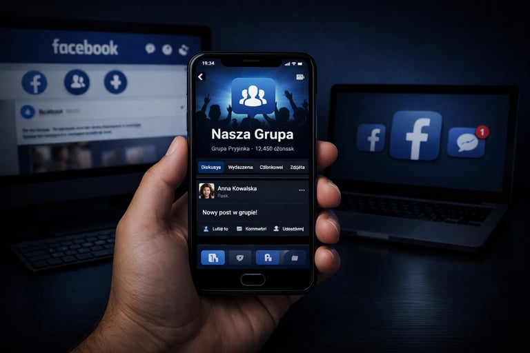 Zespół marketingowy omawia wyniki i planuje kampanie social media, tworząc skuteczną strategię online.