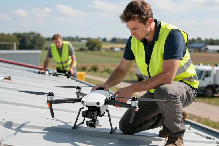 Inspekcja techniczna dachu z wykorzystaniem drona