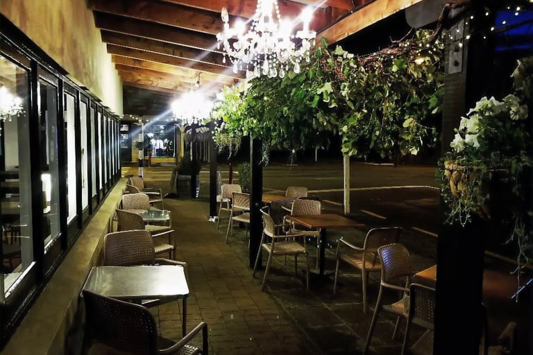 Beautiful photo of evening patio at Tonic Bar & Bistro