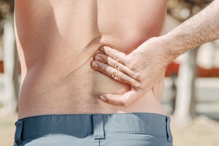 Lower back pain following a car accident injury