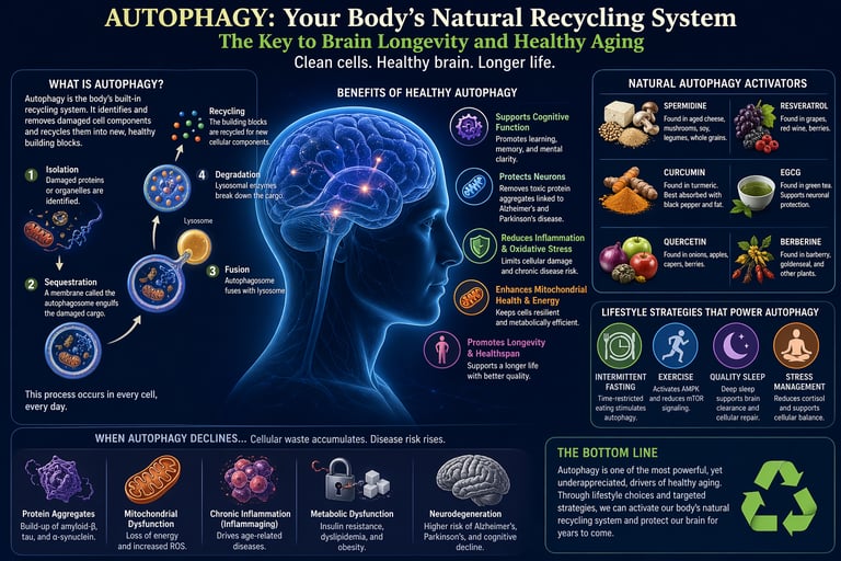 New research reveals how autophagy may extend healthspan, improve metabolism, and protect against ag