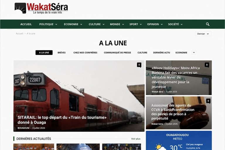 Wakatsera website portfolio project